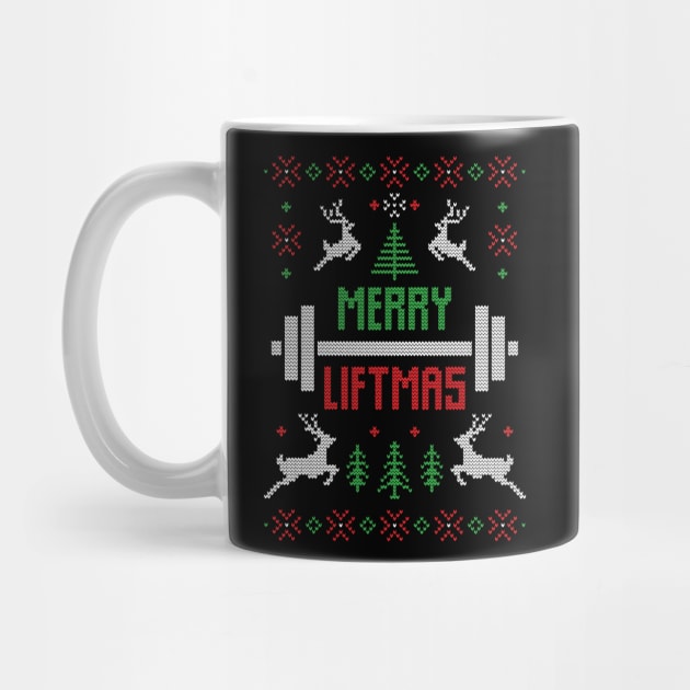 Merry Liftmas Ugly Christmas Sweater Fitness Lover Christmas Gift by BadDesignCo
